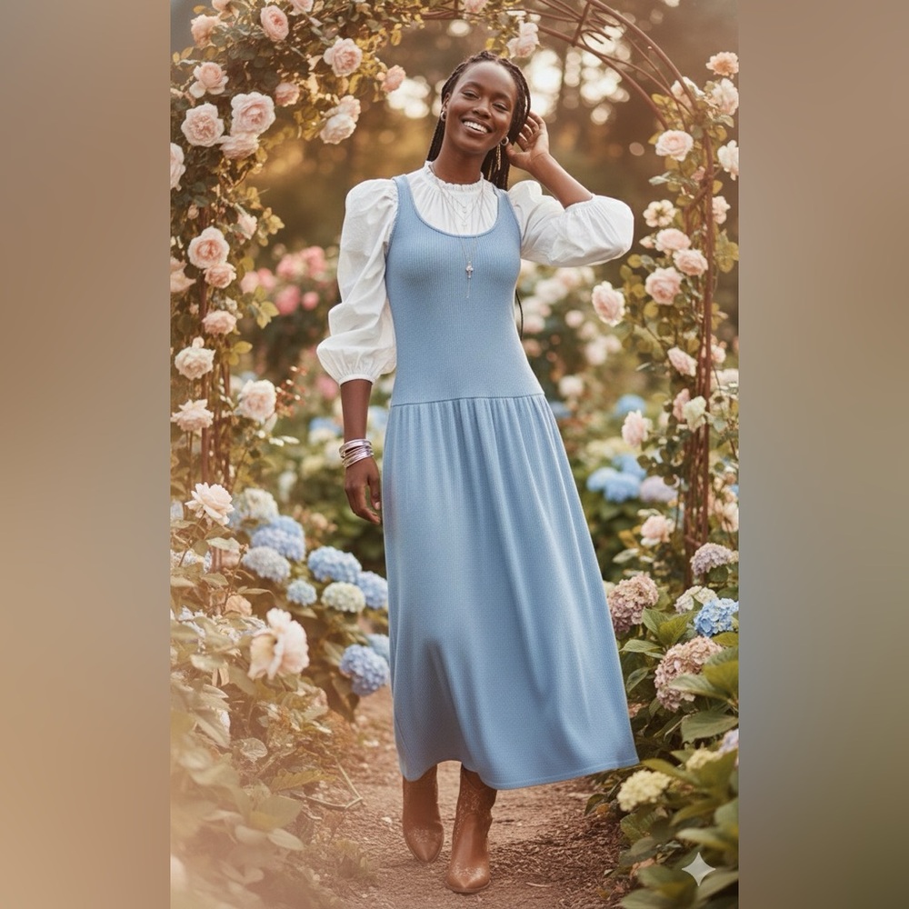 Universal Thread Light Blue Midi Tank Dress